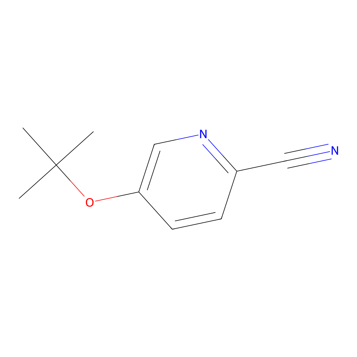 5-(tert-Butoxy)picolinonitrile molecular structure, CAS 1392467-08-1