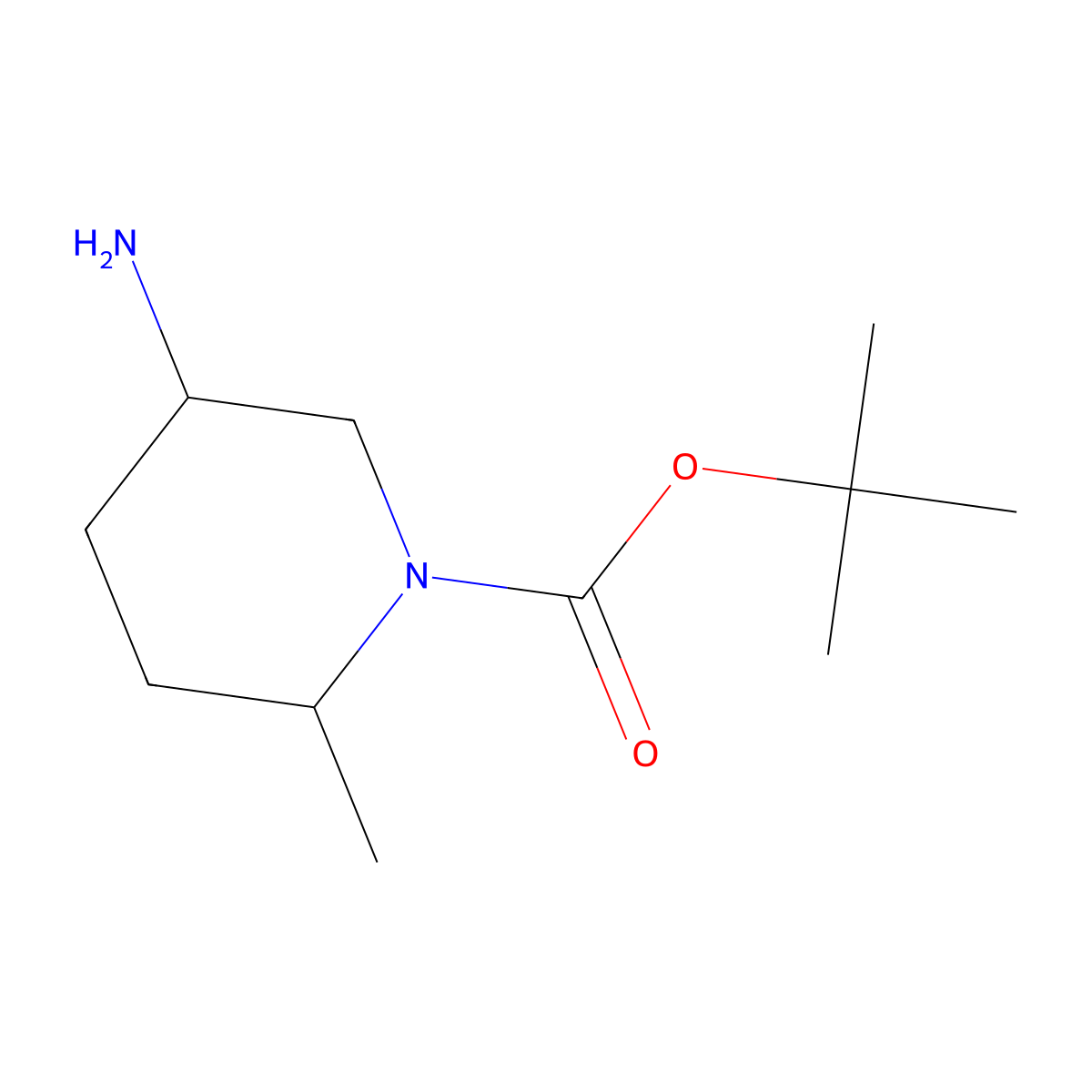 1-Piperidinecarboxylic acid, 5-amino-2-methyl-, 1,1-dimethylethyl ester molecular structure, CAS 1392473-06-1