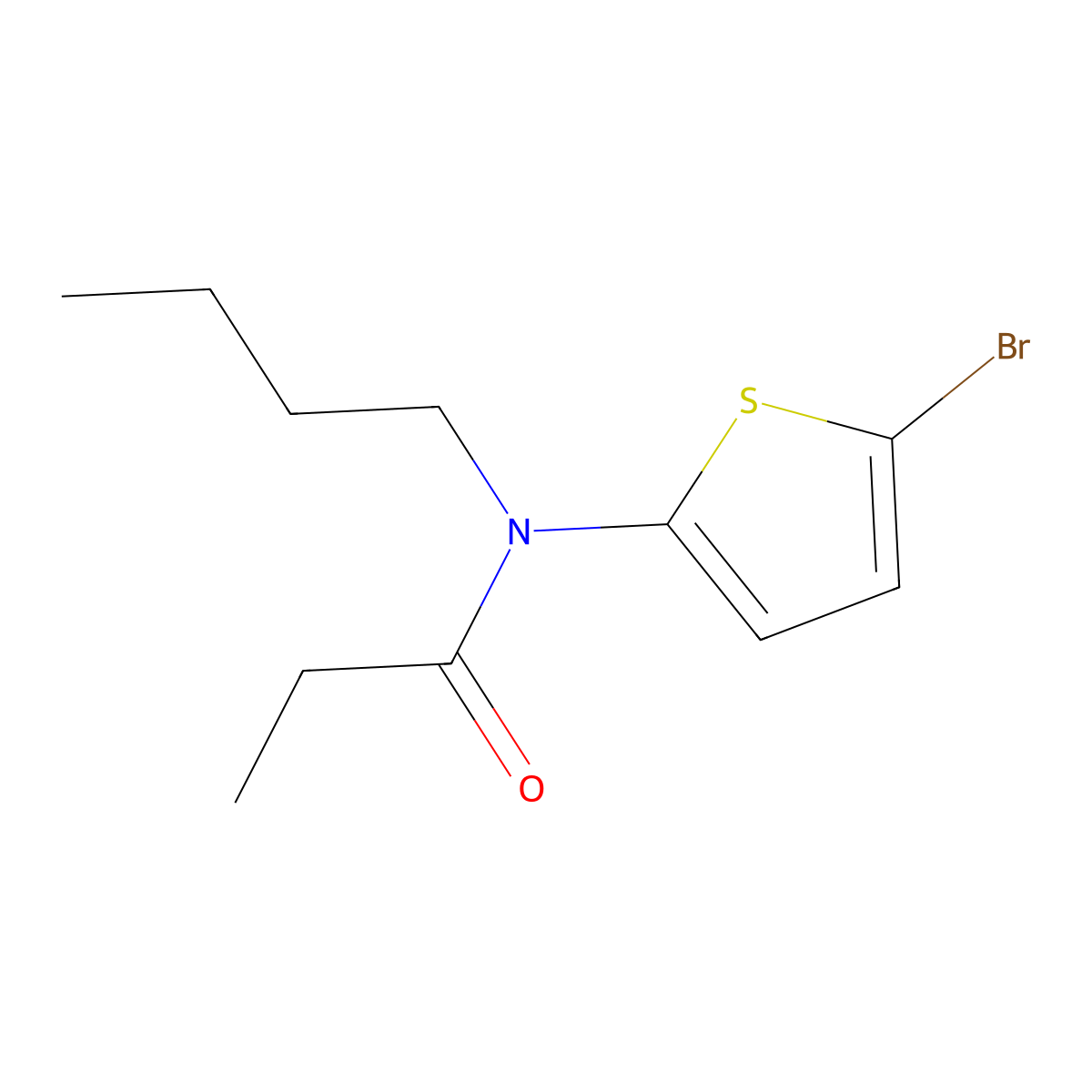 N-(5-Bromothiophen-2-yl)-N-butylpropanamide molecular structure, CAS 1392491-55-2