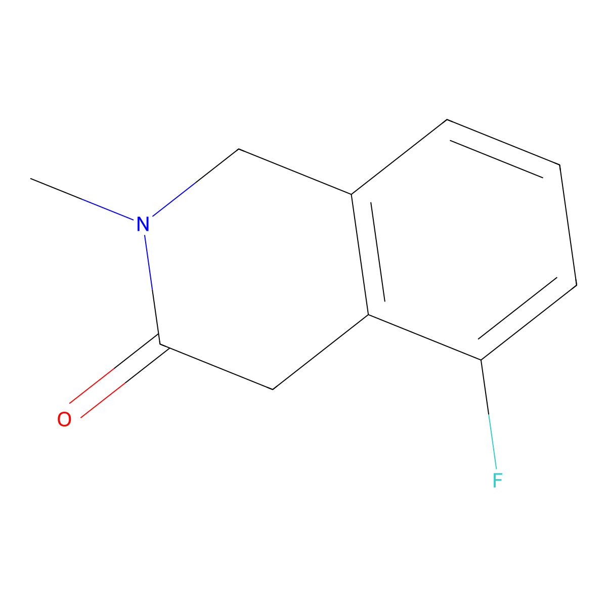 5-Fluoro-2-methyl-1,2,3,4-tetrahydroisoquinolin-3-one molecular structure, CAS 1392491-56-3