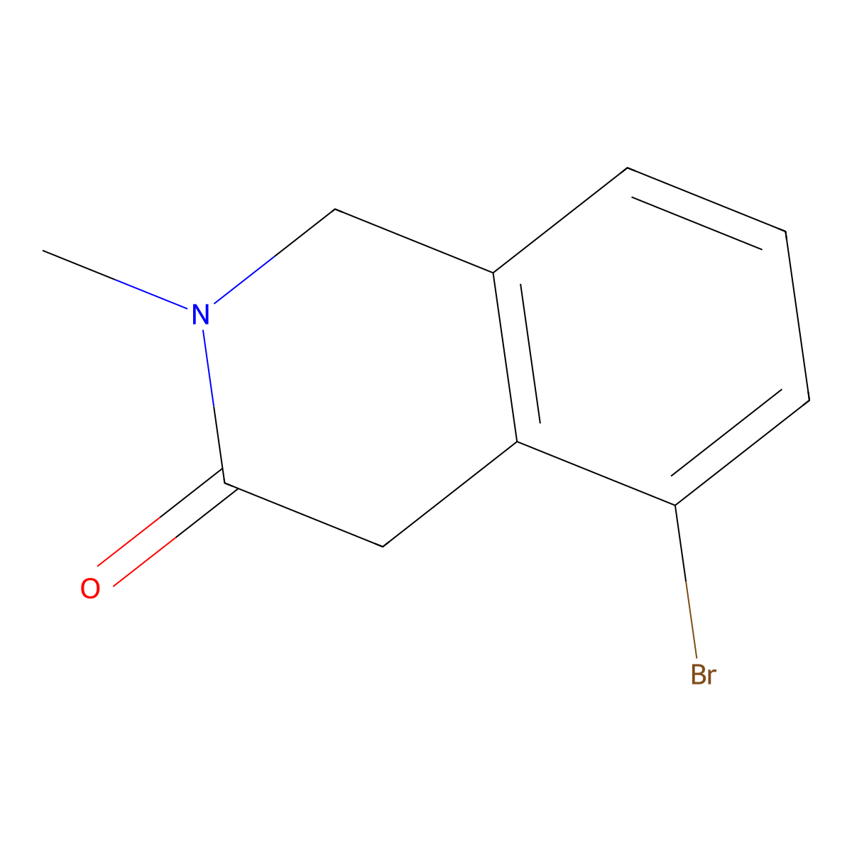 5-Bromo-2-methyl-1,2,3,4-tetrahydroisoquinolin-3-one molecular structure, CAS 1392491-58-5