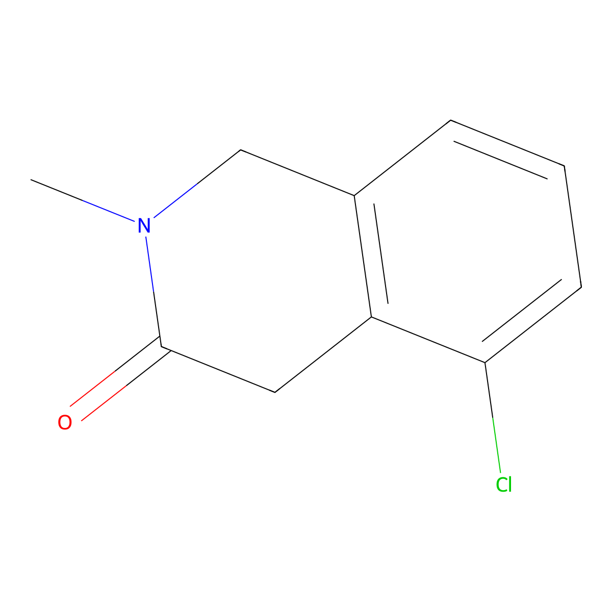 5-Chloro-2-methyl-1,2,3,4-tetrahydroisoquinolin-3-one molecular structure, CAS 1392491-60-9