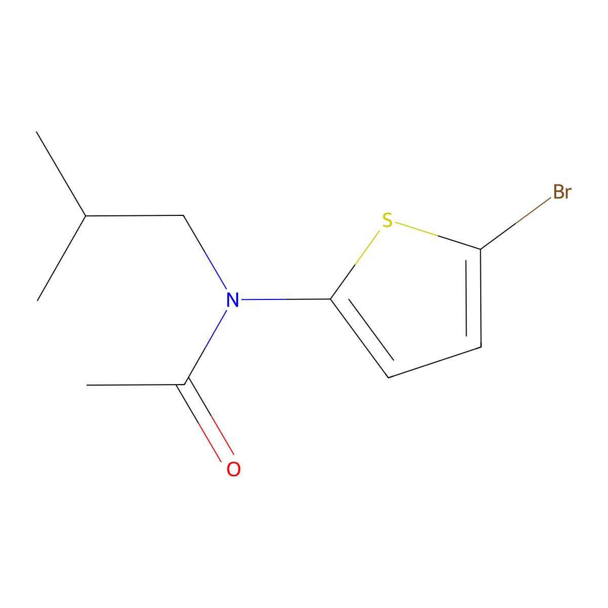 N-(5-Bromothiophen-2-yl)-N-(2-methylpropyl)acetamide molecular structure, CAS 1392491-62-1