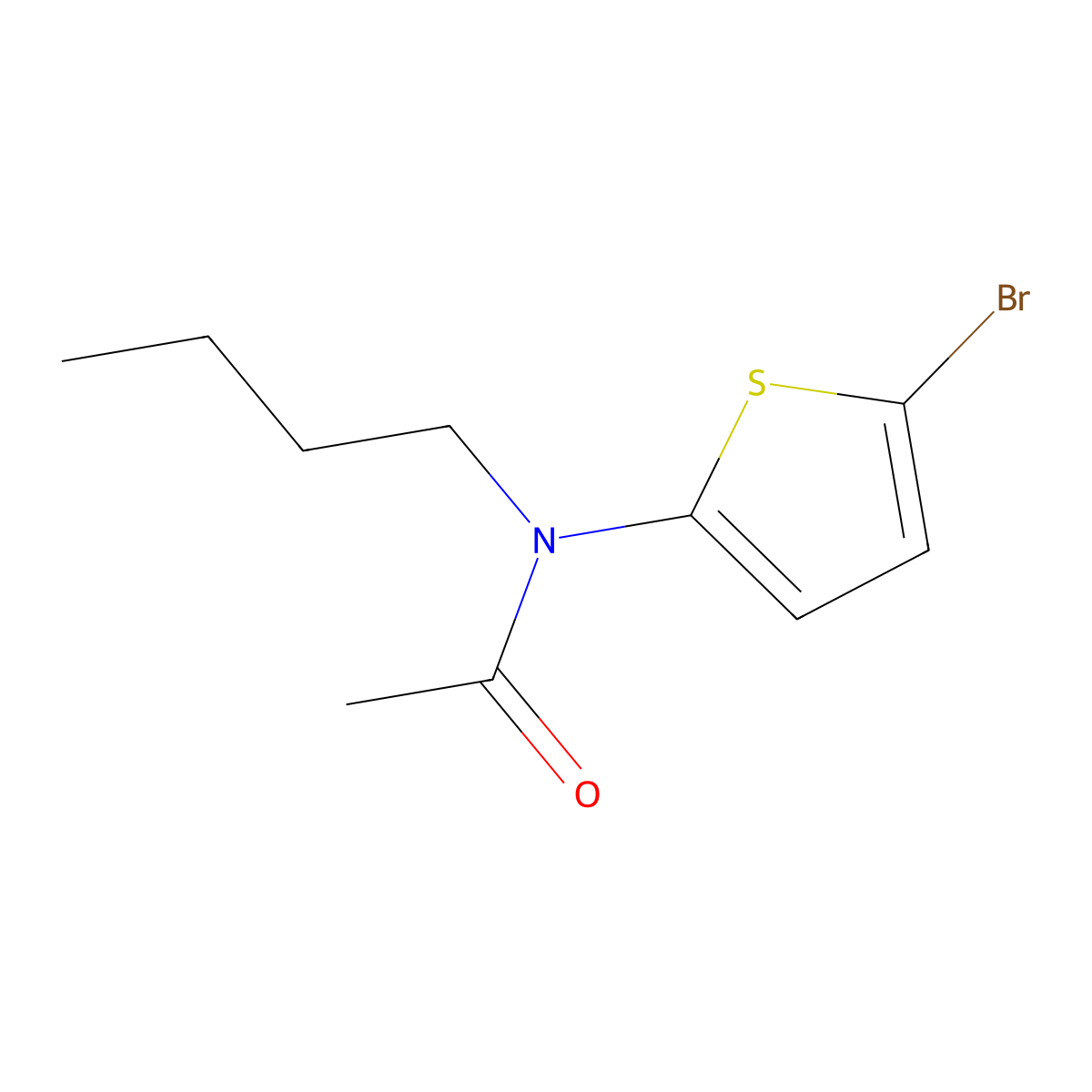 N-(5-Bromothiophen-2-yl)-N-butylacetamide molecular structure, CAS 1392491-67-6