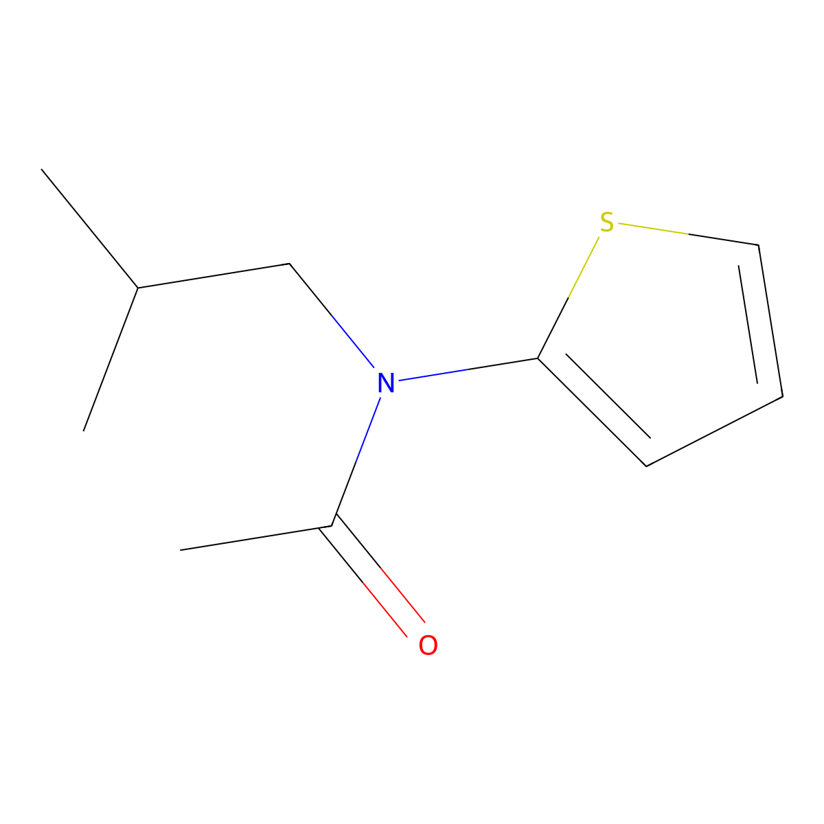 N-(2-Methylpropyl)-N-(thiophen-2-yl)acetamide molecular structure, CAS 1392491-74-5
