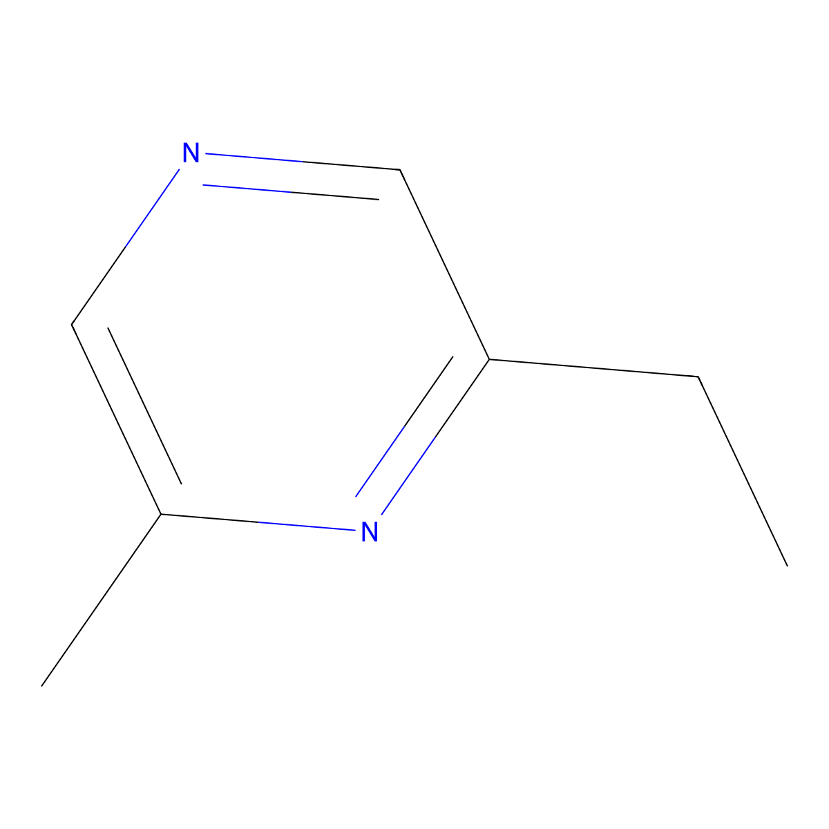 2-Ethyl-6-methylpyrazine molecular structure, CAS 13925-03-6
