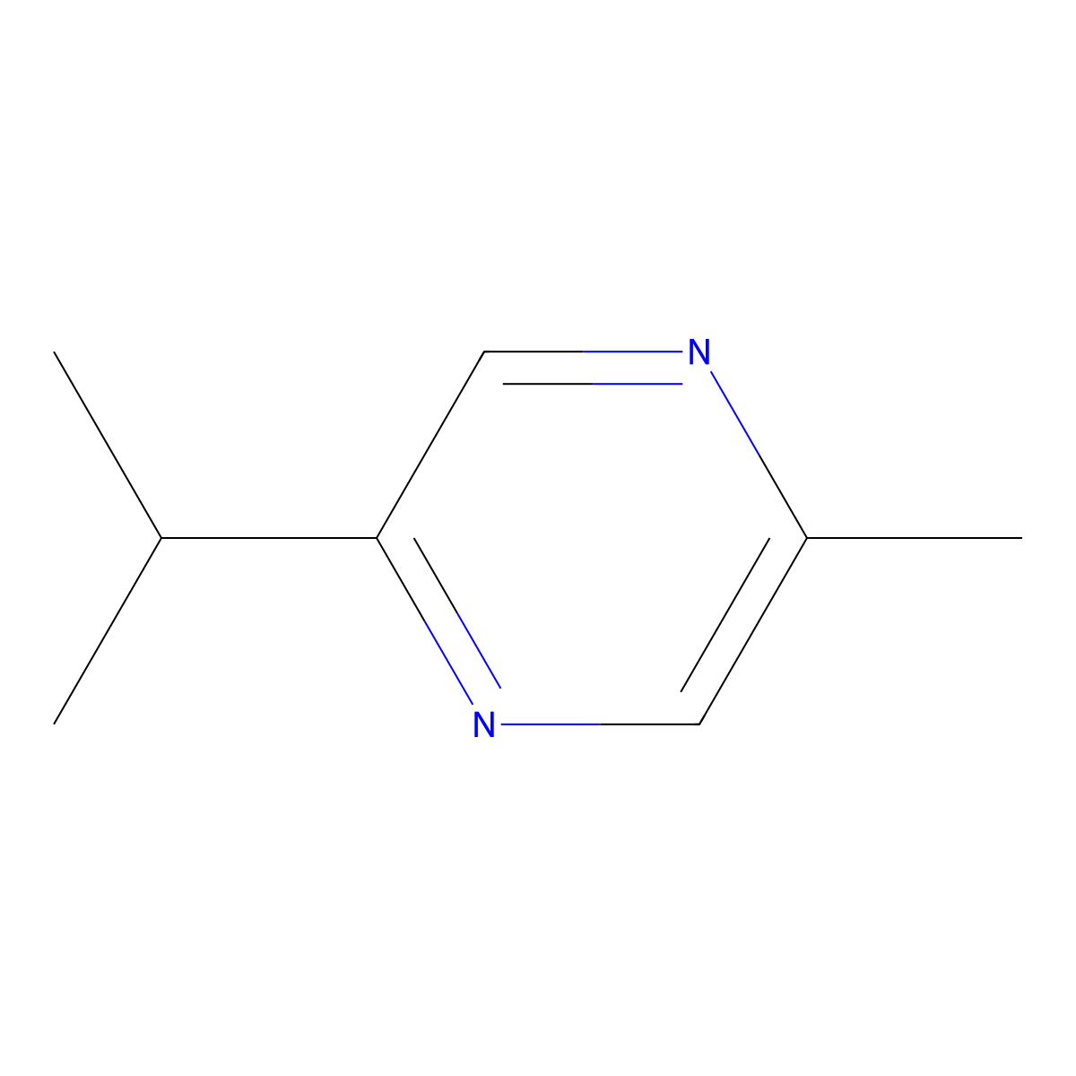 2-Isopropyl-5-methylpyrazine molecular structure, CAS 13925-05-8