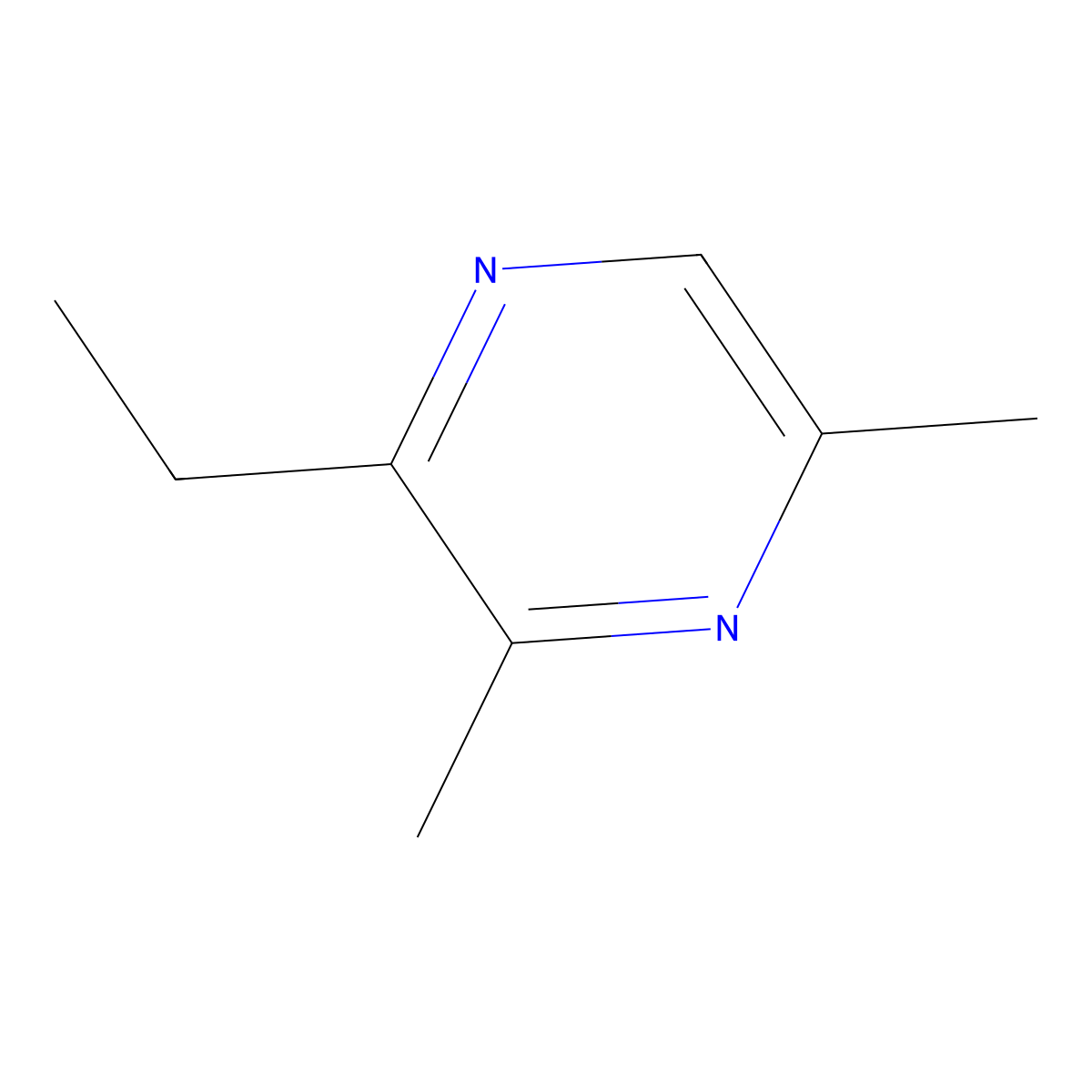 2-Ethyl-3,5-dimethylpyrazine molecular structure, CAS 13925-07-0