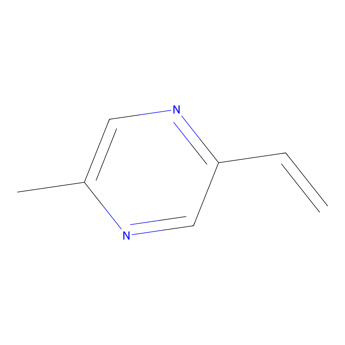 2-Methyl-5-vinylpyrazine molecular structure, CAS 13925-08-1