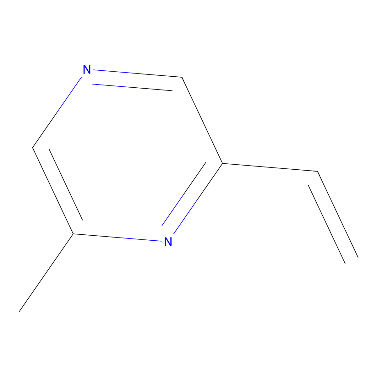 2-Ethenyl-6-methylpyrazine molecular structure, CAS 13925-09-2