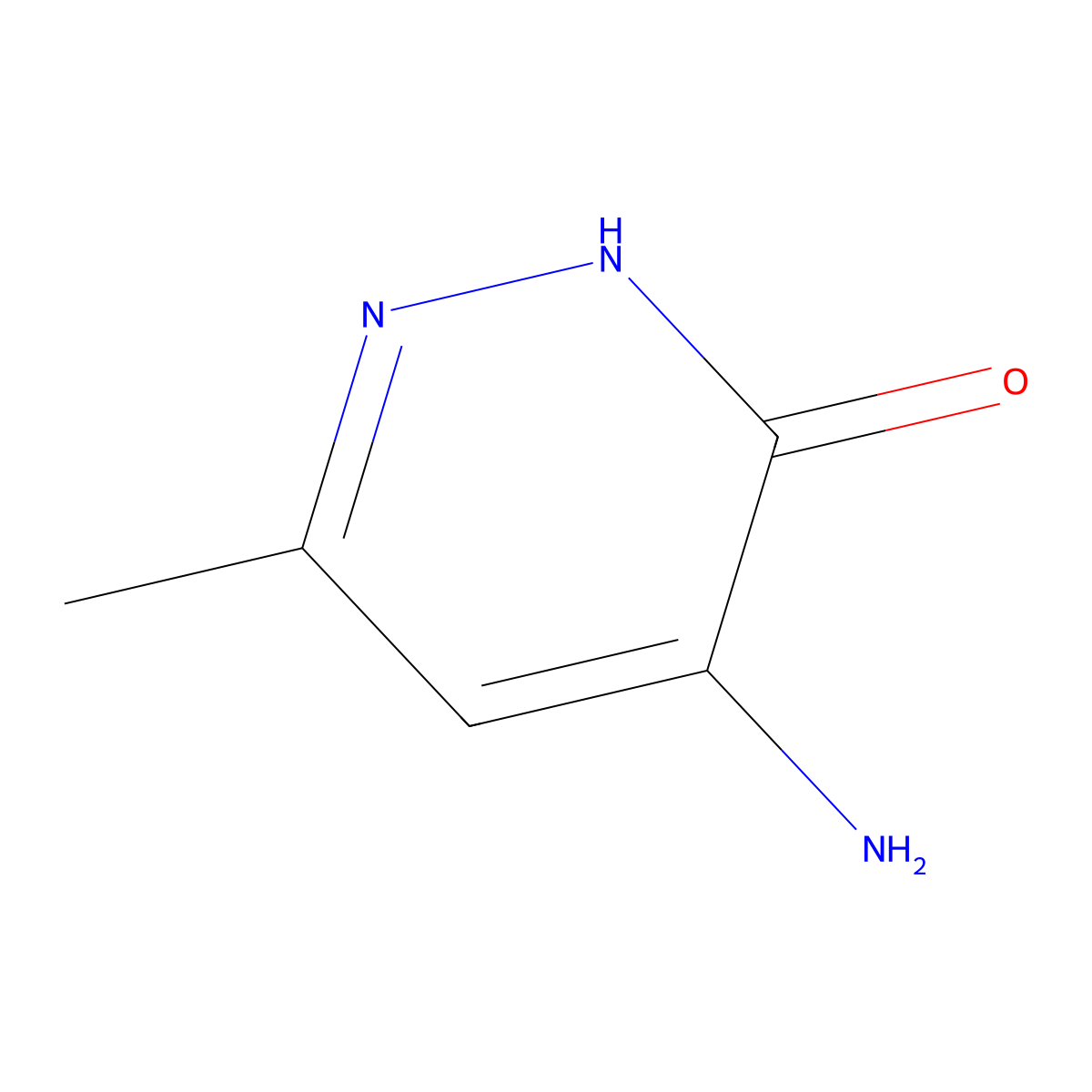 4-Amino-6-methyl-2,3-dihydropyridazin-3-one molecular structure, CAS 13925-21-8