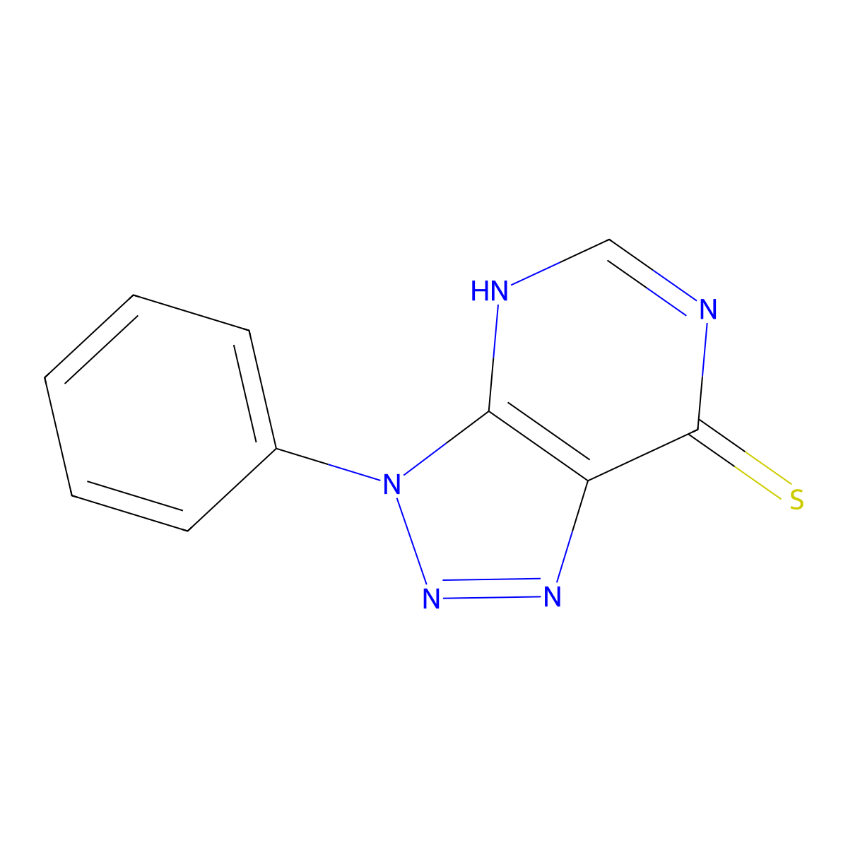 3-Phenyl-3H-[1,2,3]triazolo[4,5-d]pyrimidine-7-thiol molecular structure, CAS 13925-53-6