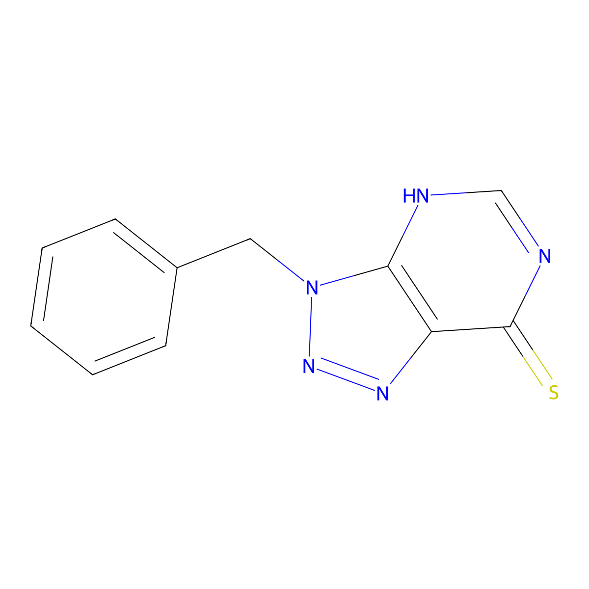 3-Benzyl-3H-[1,2,3]triazolo[4,5-d]pyrimidine-7-thiol molecular structure, CAS 13925-59-2