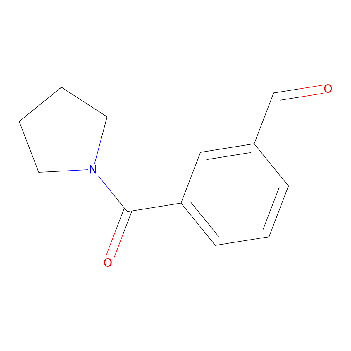 3-(1-Pyrrolidinylcarbonyl)benzaldehyde molecular structure, CAS 1392514-89-4