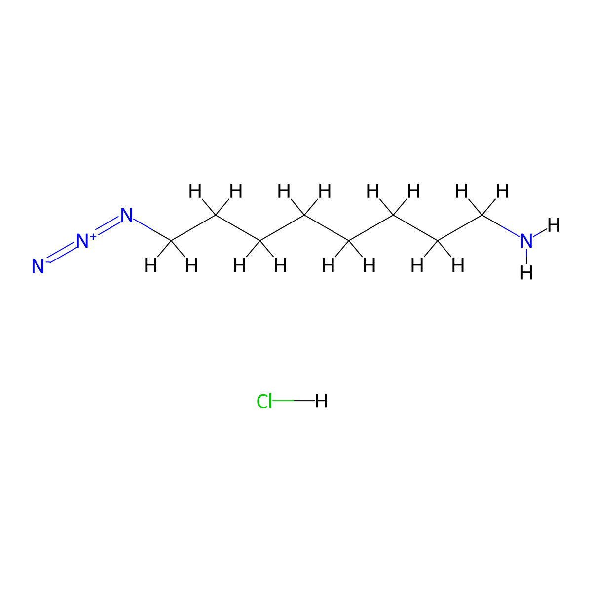 8-Azidooctan-1-amine hydrochloride molecular structure, CAS 1392515-98-8