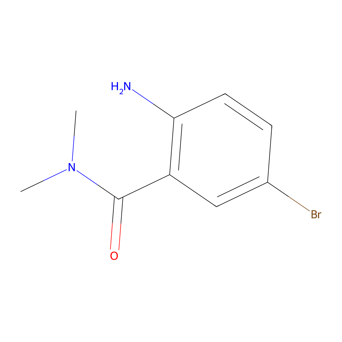 2-Amino-5-bromo-N,N-dimethylbenzamide molecular structure, CAS 139253-79-5