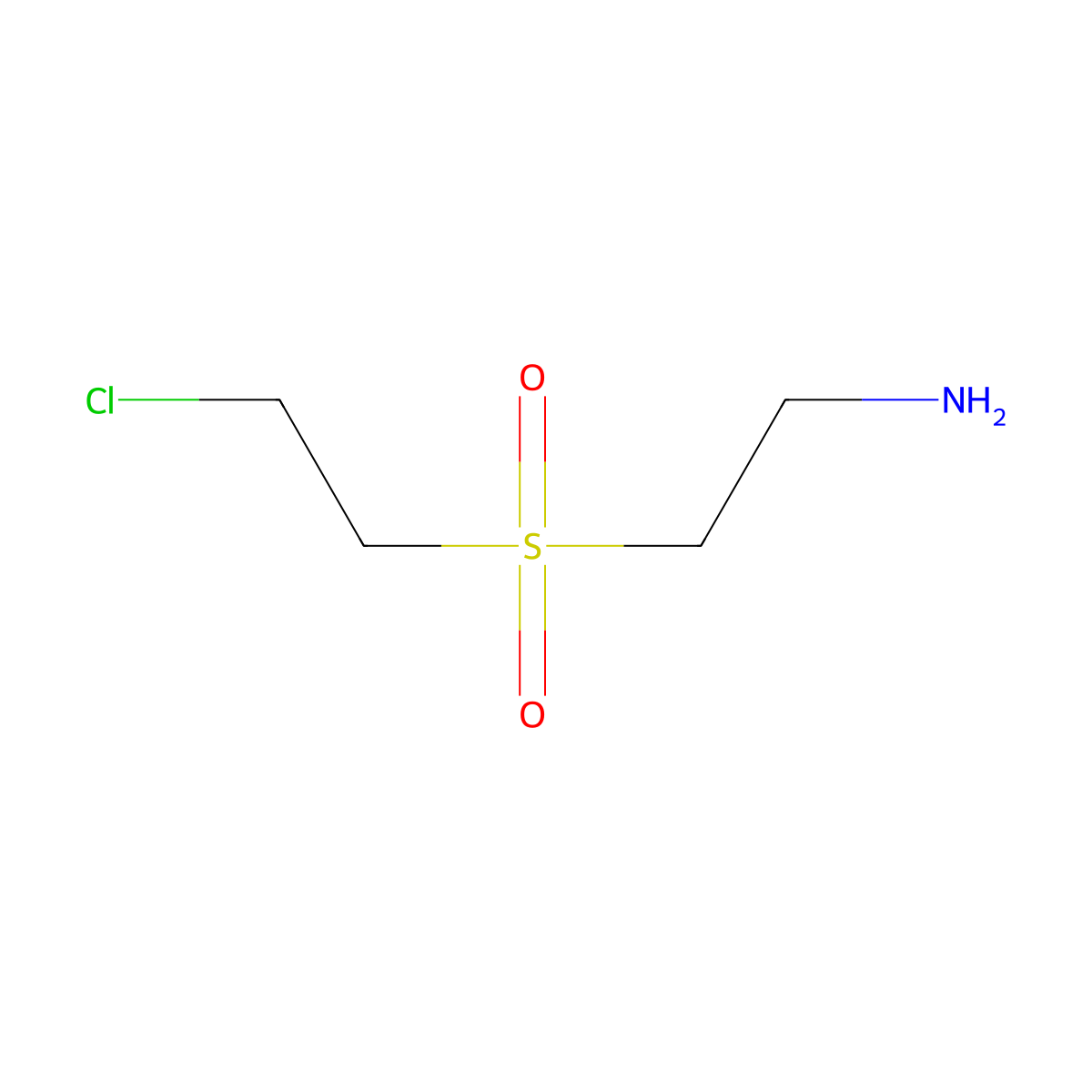 2-(2-Chloroethanesulfonyl)ethan-1-amine molecular structure, CAS 139261-28-2
