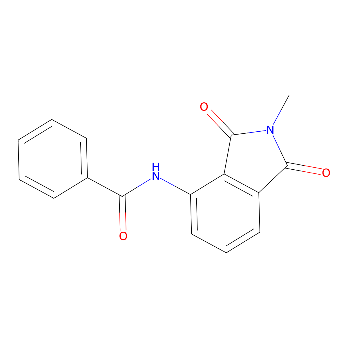Benzamide, N-(2,3-dihydro-2-methyl-1,3-dioxo-1H-isoindol-4-yl)- molecular structure, CAS 139262-00-3