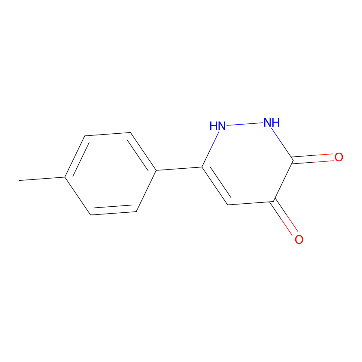 6-(4-Methylphenyl)-1,2-dihydropyridazine-3,4-dione molecular structure, CAS 139262-29-6