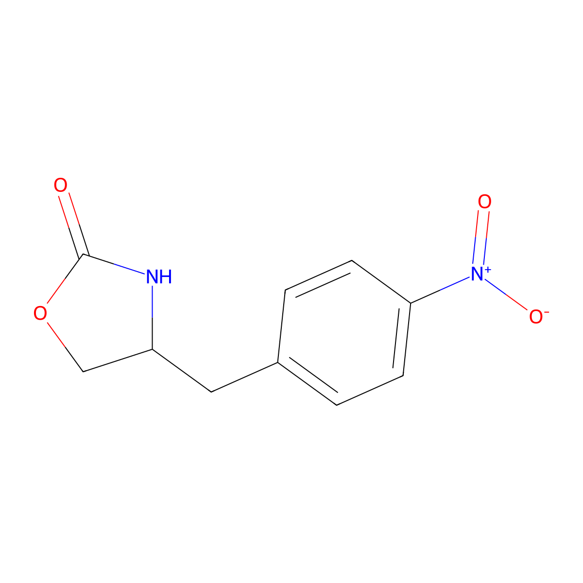 (S)-4-(4-Nitrobenzyl)oxazolidin-2-one molecular structure, CAS 139264-55-4