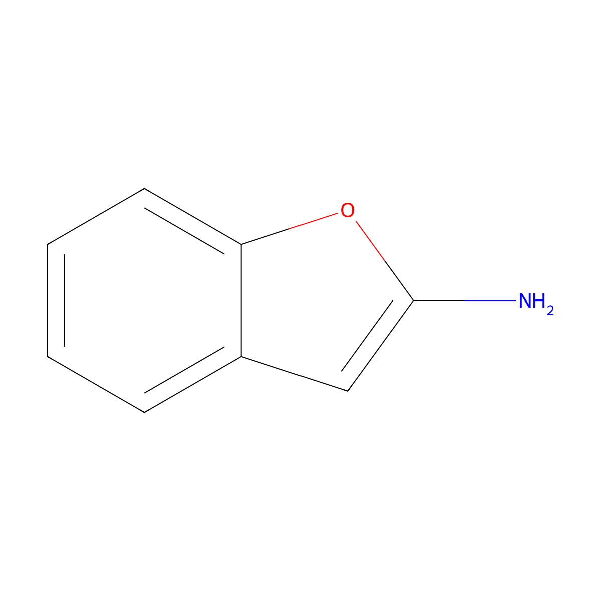1-Benzofuran-2-amine molecular structure, CAS 139266-08-3
