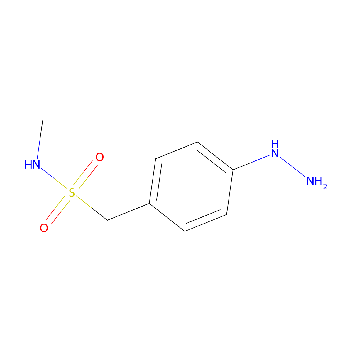 4-Hydrazinyl-N-methylbenzenemethanesulfonamide molecular structure, CAS 139272-29-0