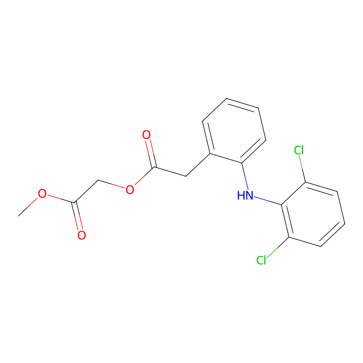 Aceclofenac methyl ester molecular structure, CAS 139272-66-5