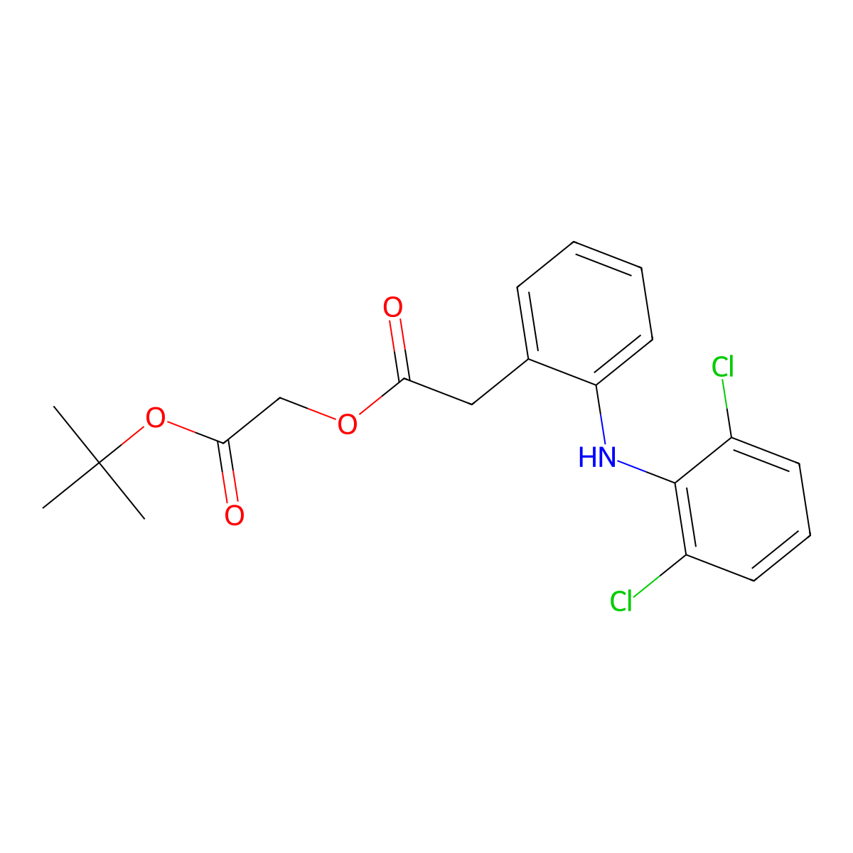 Aceclofenac Tert-Butyl Ester molecular structure, CAS 139272-68-7