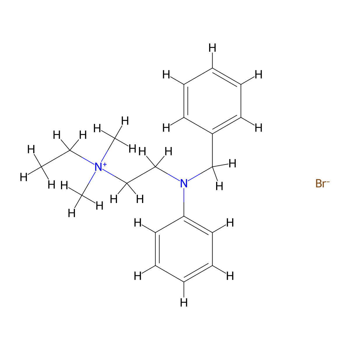 (2-N-Benzylanilinoethyl)ethyldimethylammonium bromide molecular structure, CAS 13928-80-8