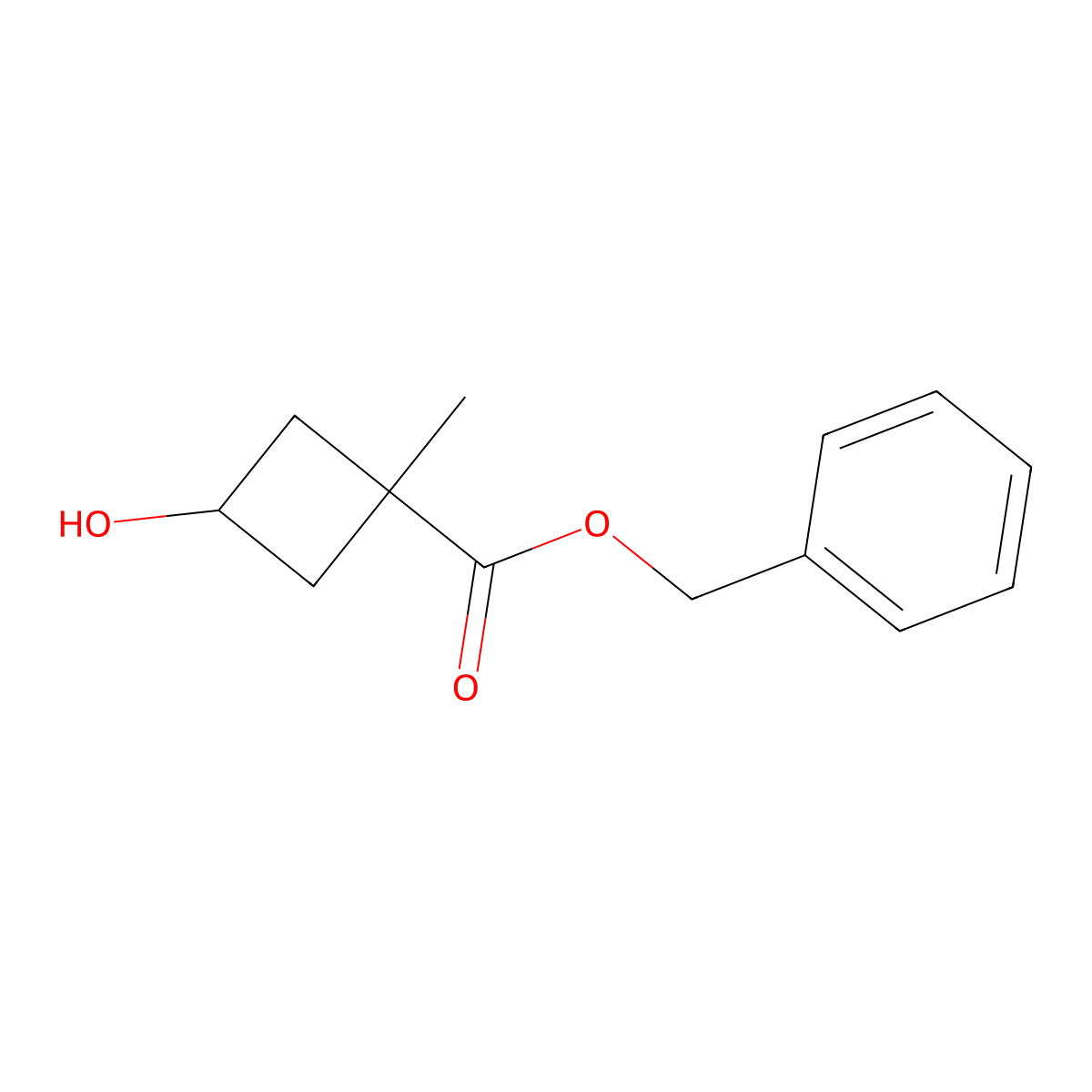 Benzyl 3-hydroxy-1-methylcyclobutane-1-carboxylate molecular structure, CAS 1392803-24-5