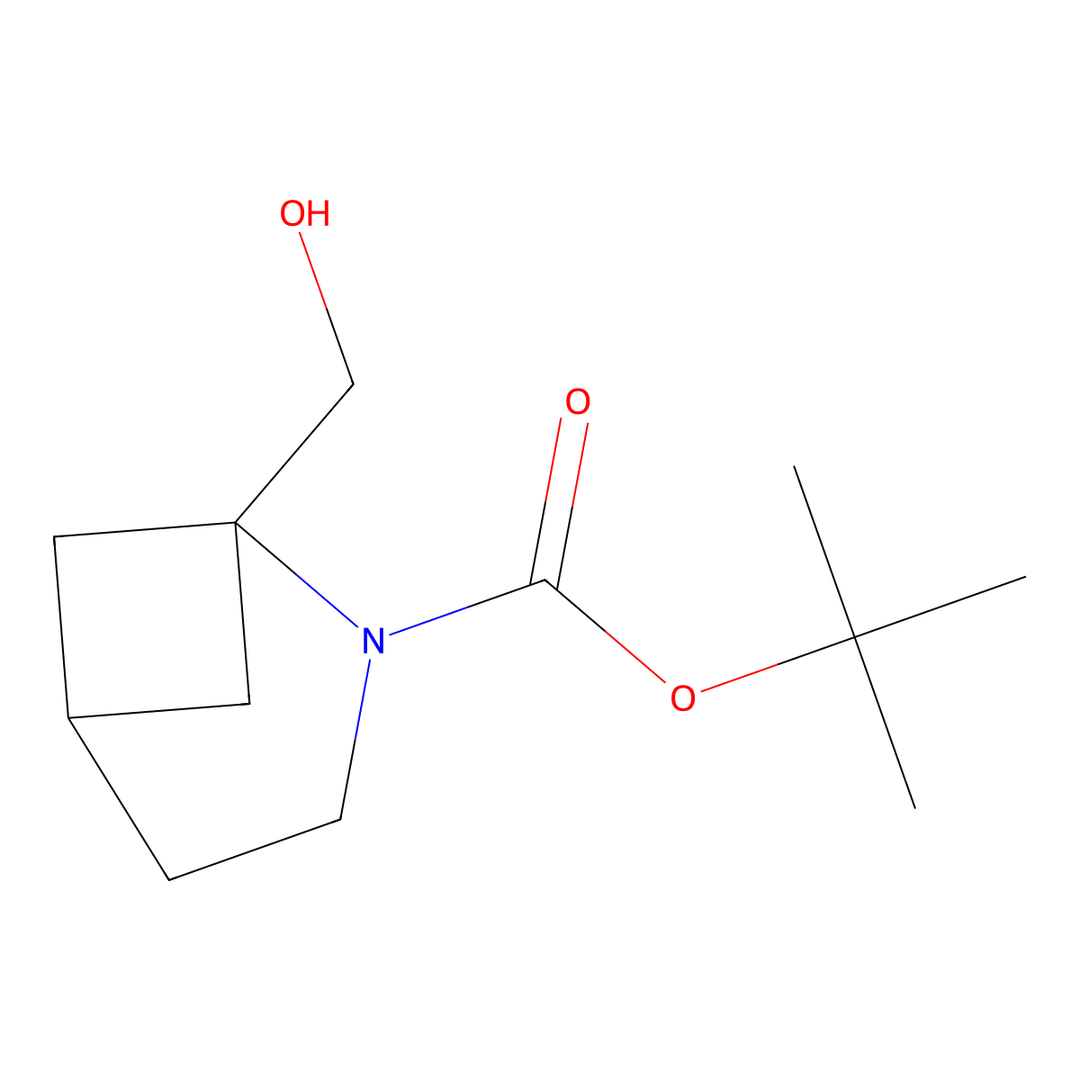 2-Boc-2-azabicyclo[3.1.1]heptane-1-methanol molecular structure, CAS 1392803-56-3