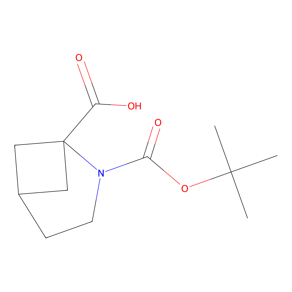 2-Boc-2-azabicyclo[3.1.1]heptane-1-carboxylic acid molecular structure, CAS 1392803-98-3