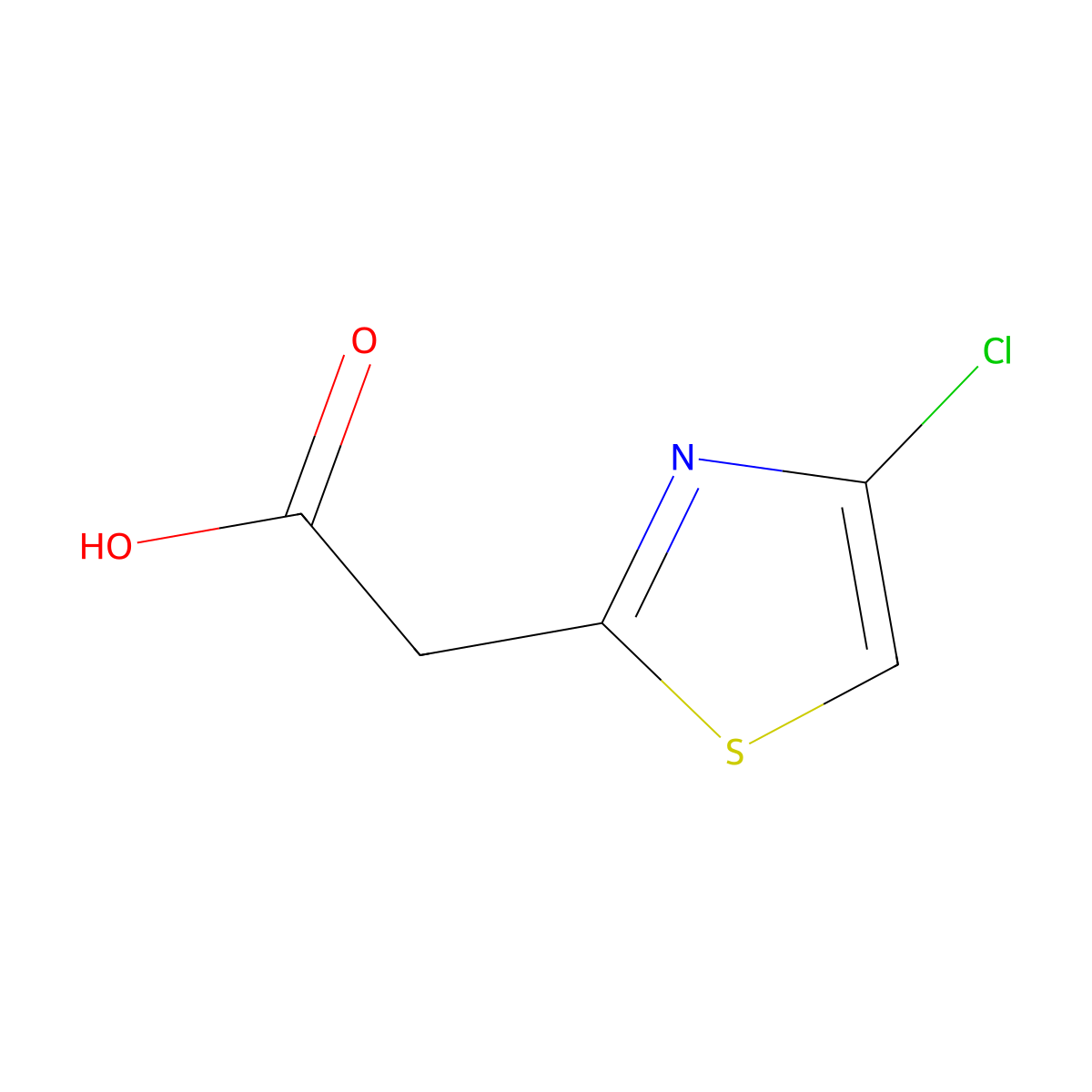 2-(4-Chloro-1,3-thiazol-2-yl)acetic acid molecular structure, CAS 1392804-23-7