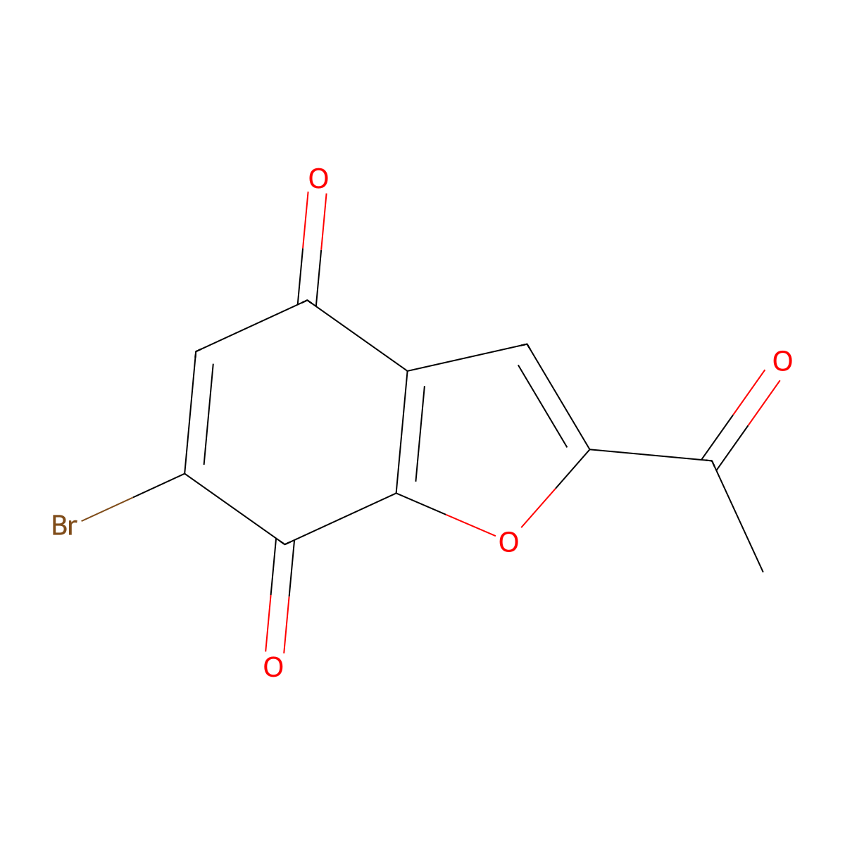 2-Acetyl-6-bromo-benzofuran-4,7-dione molecular structure, CAS 1392804-26-0