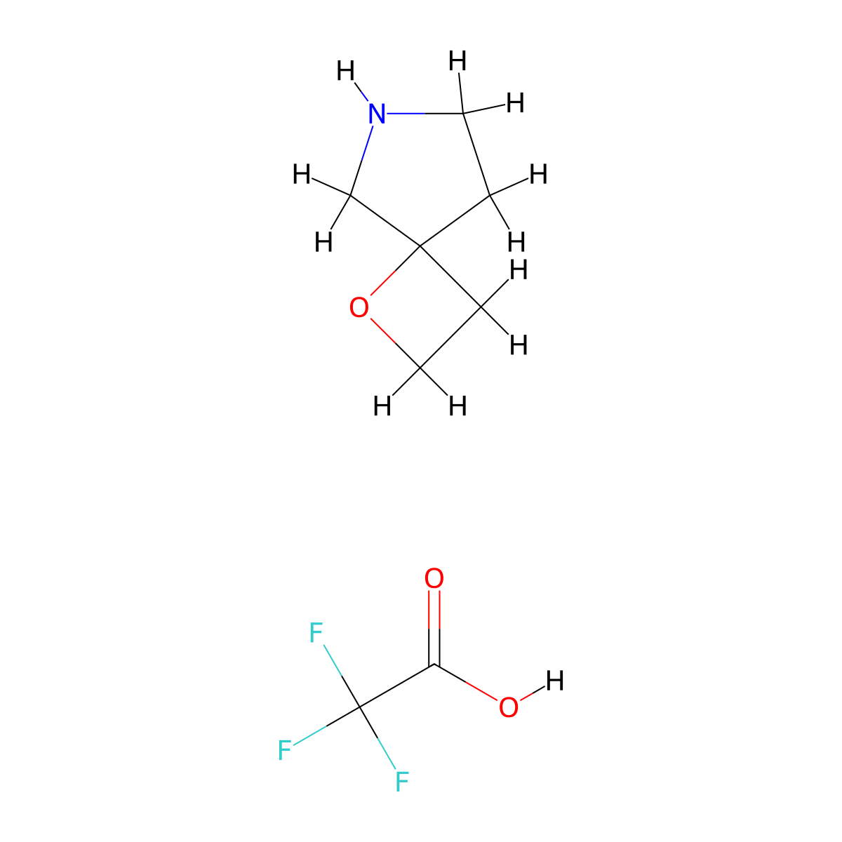 1-Oxa-6-azaspiro[3.4]octane 2,2,2-trifluoroacetate molecular structure, CAS 1392804-83-9
