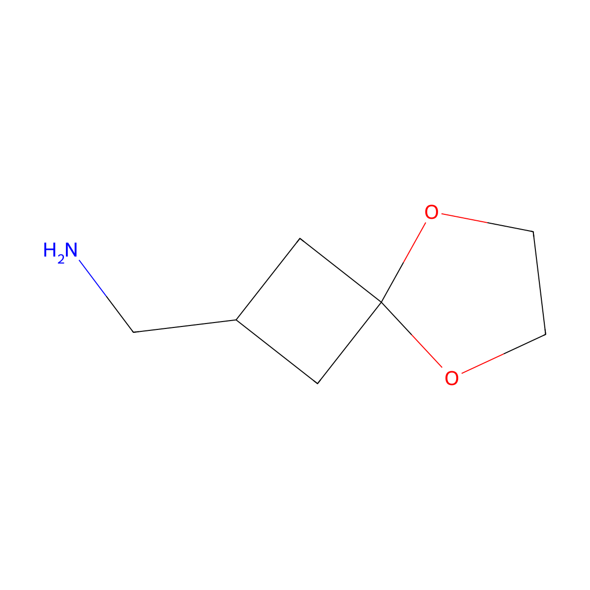{5,8-Dioxaspiro[3.4]octan-2-yl}methanamine molecular structure, CAS 1392804-87-3