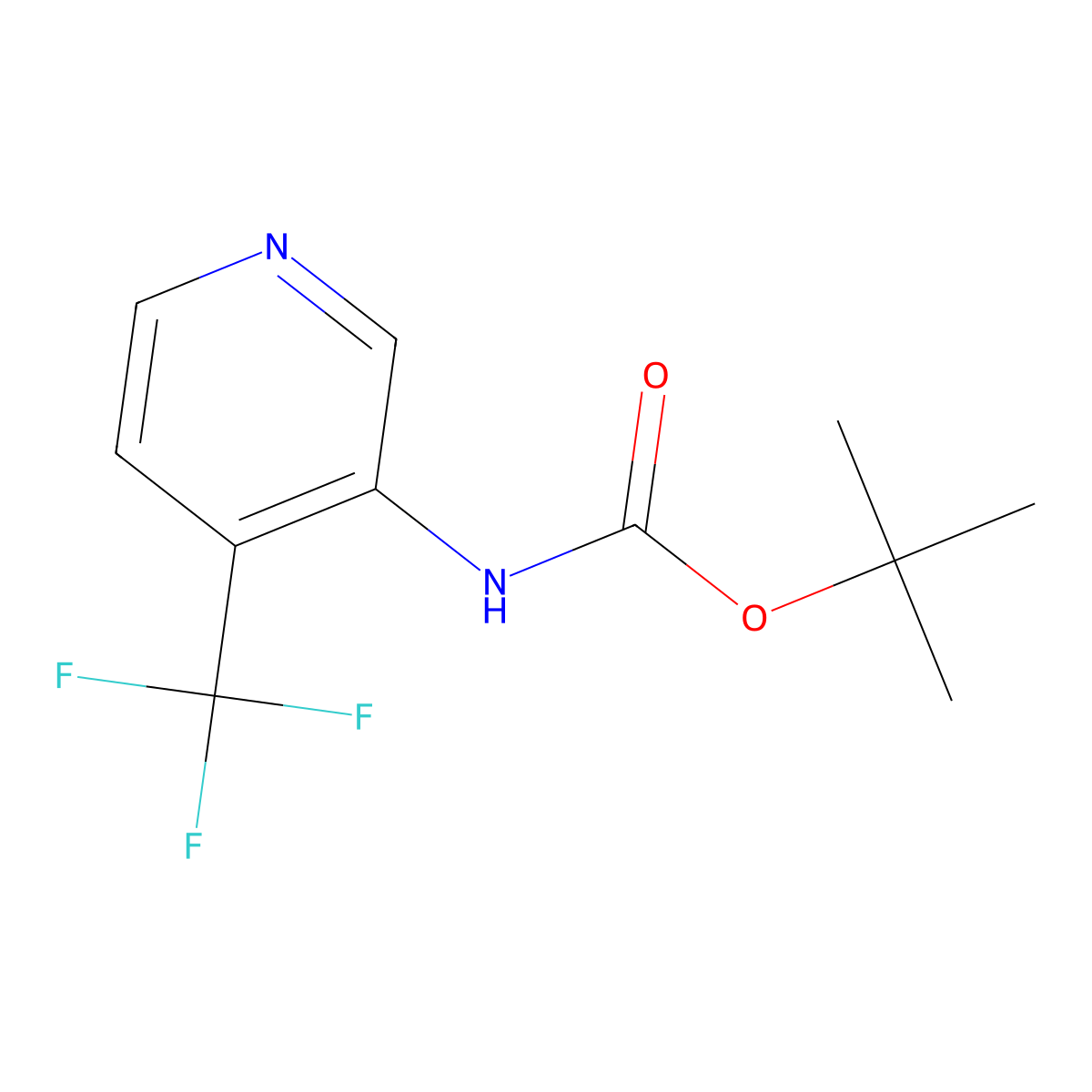 3-(Boc-amino)-4-trifluoromethylpyridine molecular structure, CAS 1392804-92-0