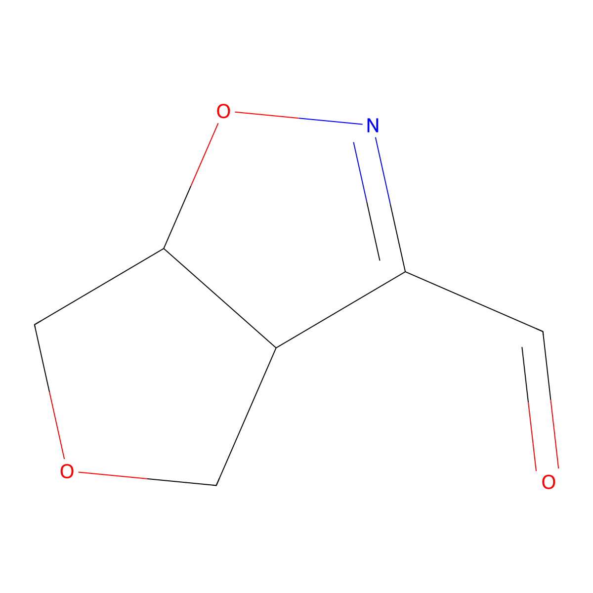 rac-(3aR,6aR)-3aH,4H,6H,6aH-furo[3,4-d][1,2]oxazole-3-carbaldehyde molecular structure, CAS 1392811-96-9