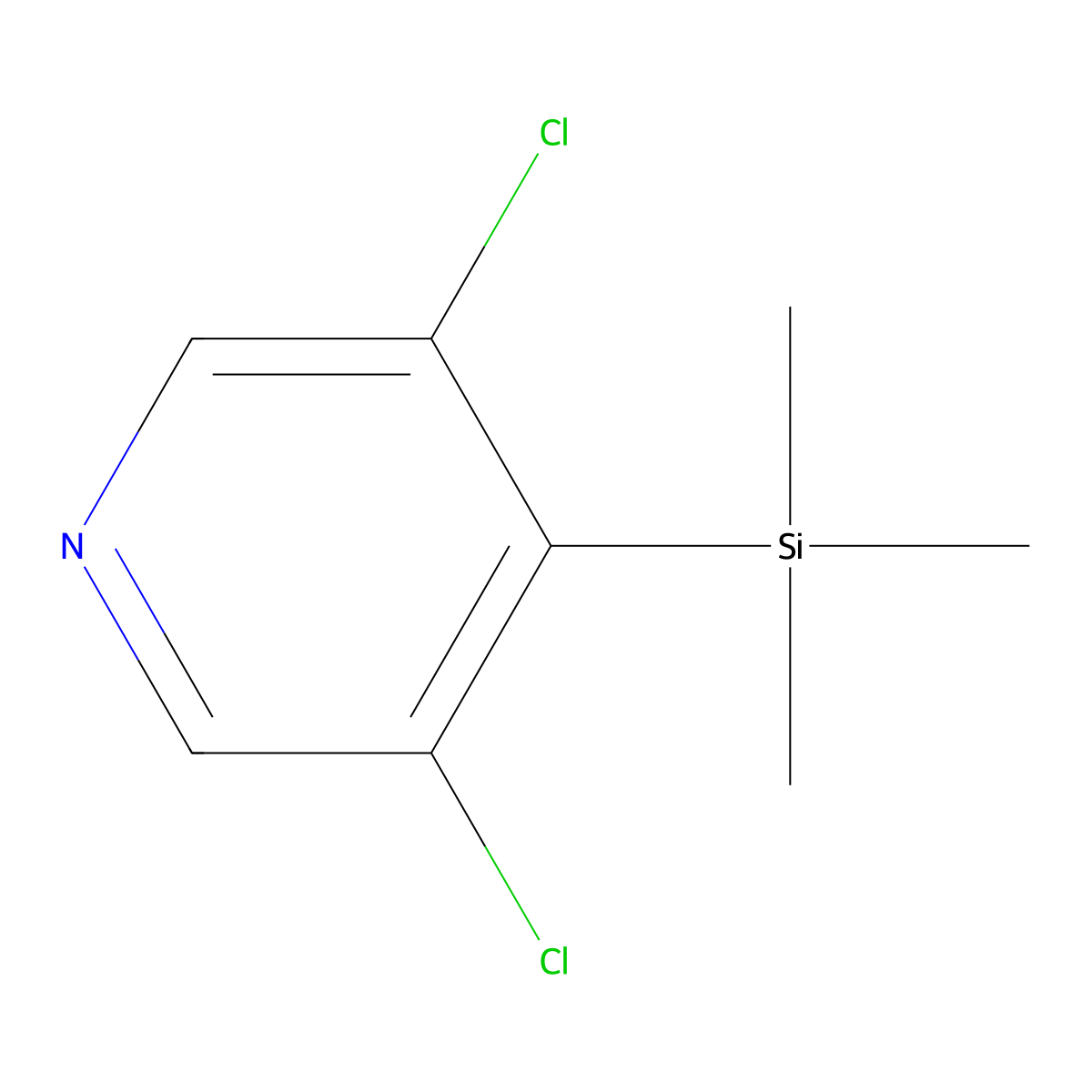 3,5-dichloro-4-(trimethylsilyl)Pyridine molecular structure, CAS 1392821-00-9