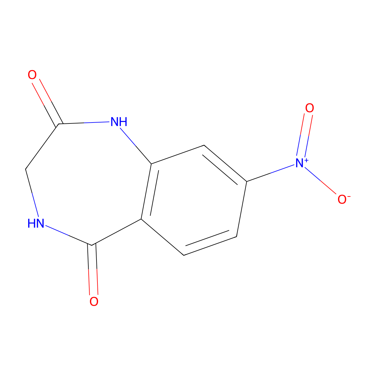 3,4-Dihydro-8-nitro-1H-1,4-benzodiazepine-2,5-dione molecular structure, CAS 1392829-64-9