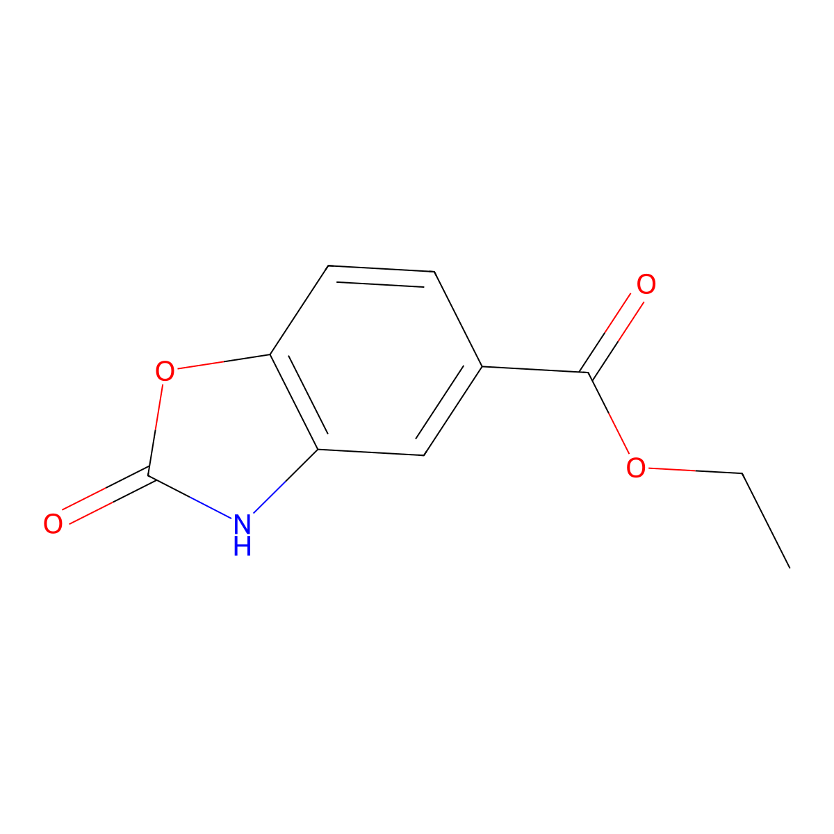Ethyl 2-oxo-2,3-dihydro-1,3-benzoxazole-5-carboxylate molecular structure, CAS 139284-98-3
