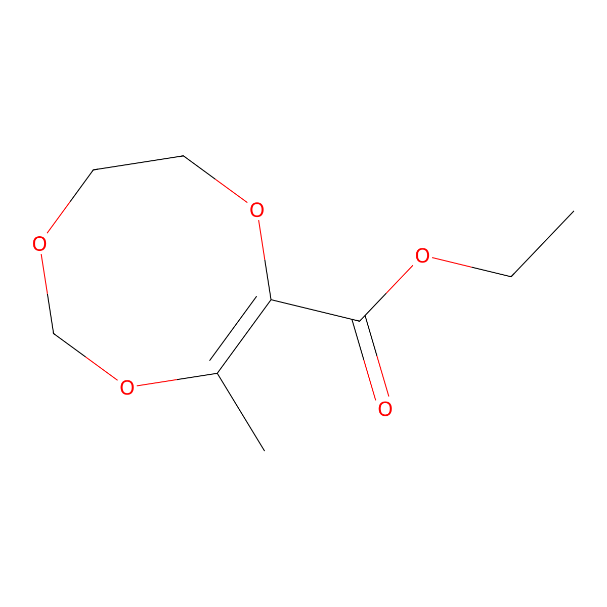 Ethyl 4-methyl-7,8-dihydro-1,3,6-trioxocine-5-carboxylate molecular structure, CAS 1392848-22-4