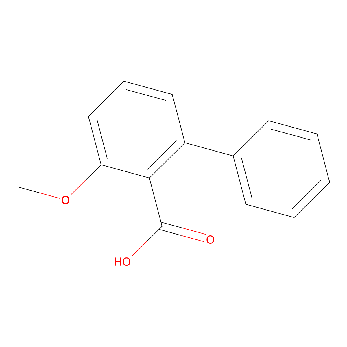 3-Methoxybiphenyl-2-carboxylic acid molecular structure, CAS 139287-43-7