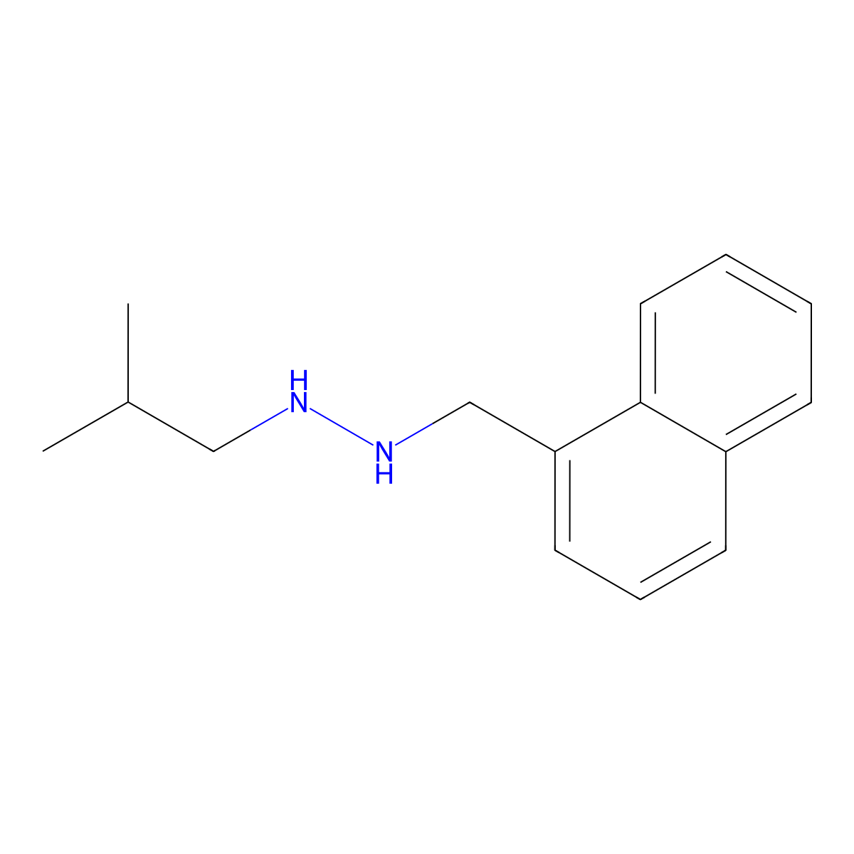 1-Isobutyl-2-(1-naphthylmethyl)hydrazine molecular structure, CAS 1392879-02-5