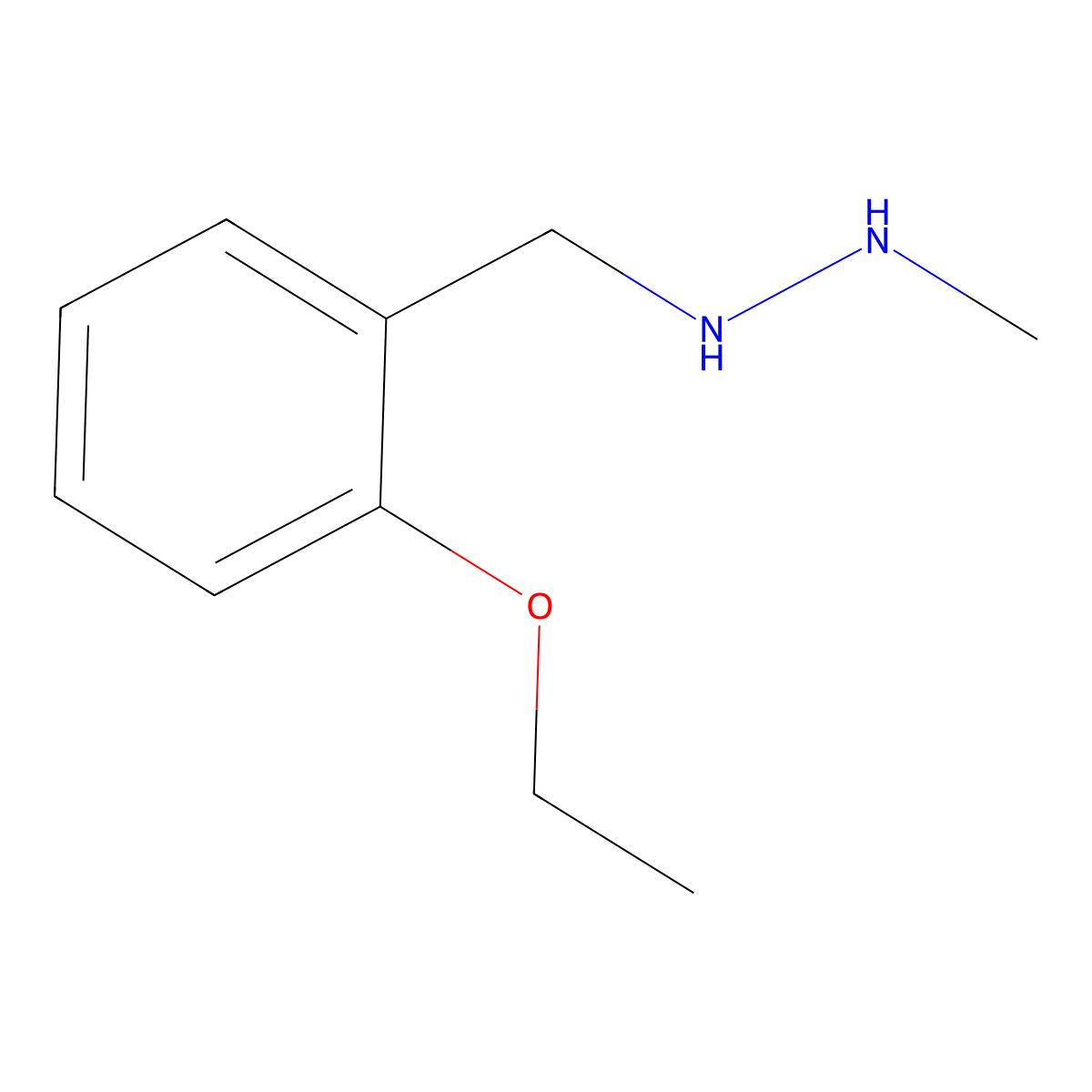 1-(2-Ethoxybenzyl)-2-methylhydrazine molecular structure, CAS 1392879-03-6