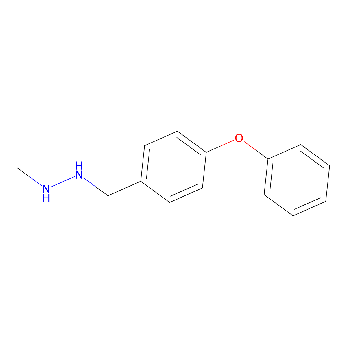 1-Methyl-2-(4-phenoxybenzyl)hydrazine molecular structure, CAS 1392879-14-9