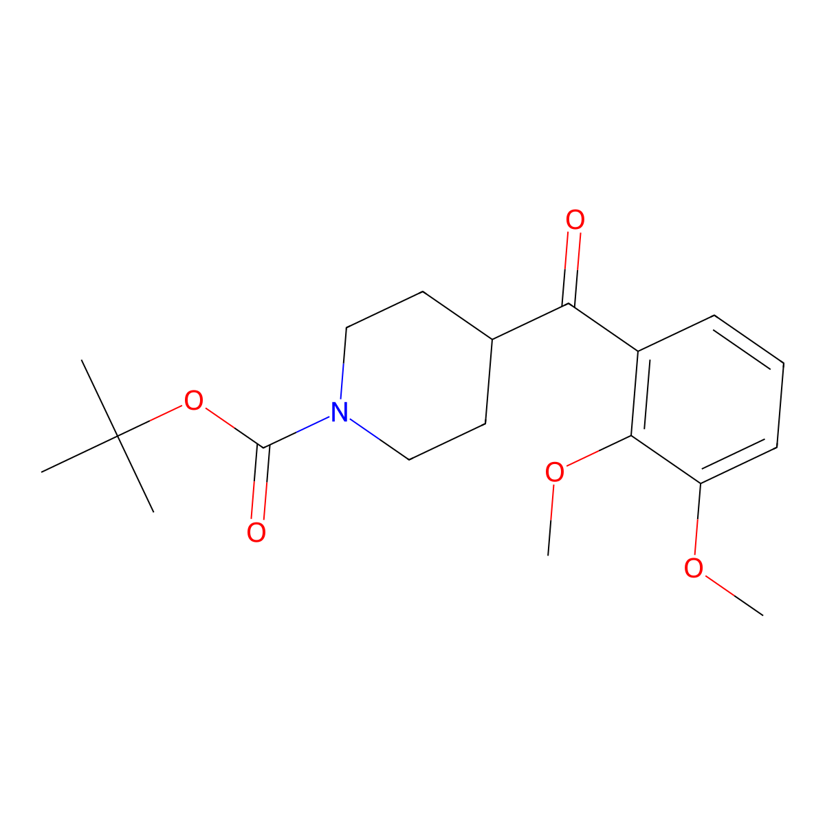 N-Boc-(2,3-dimethoxyphenyl)-4-piperidinylmethanone molecular structure, CAS 139290-71-4