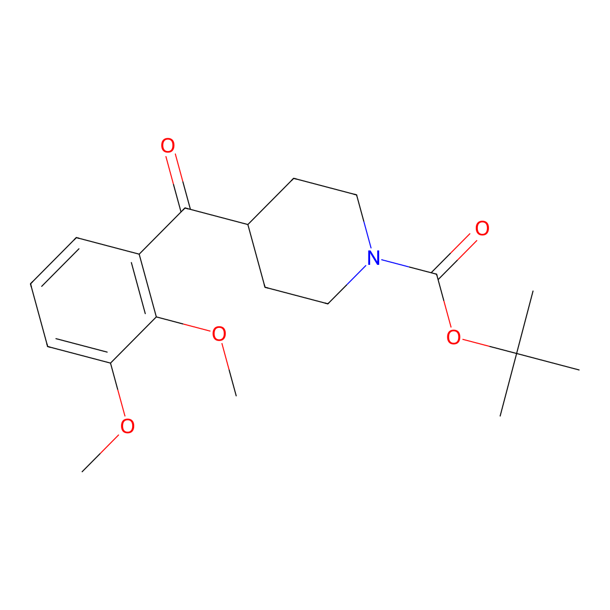 N-Boc-(2,3-dimethoxyphenyl)-4-piperidinylmethanone molecular structure, CAS 139290-71-4