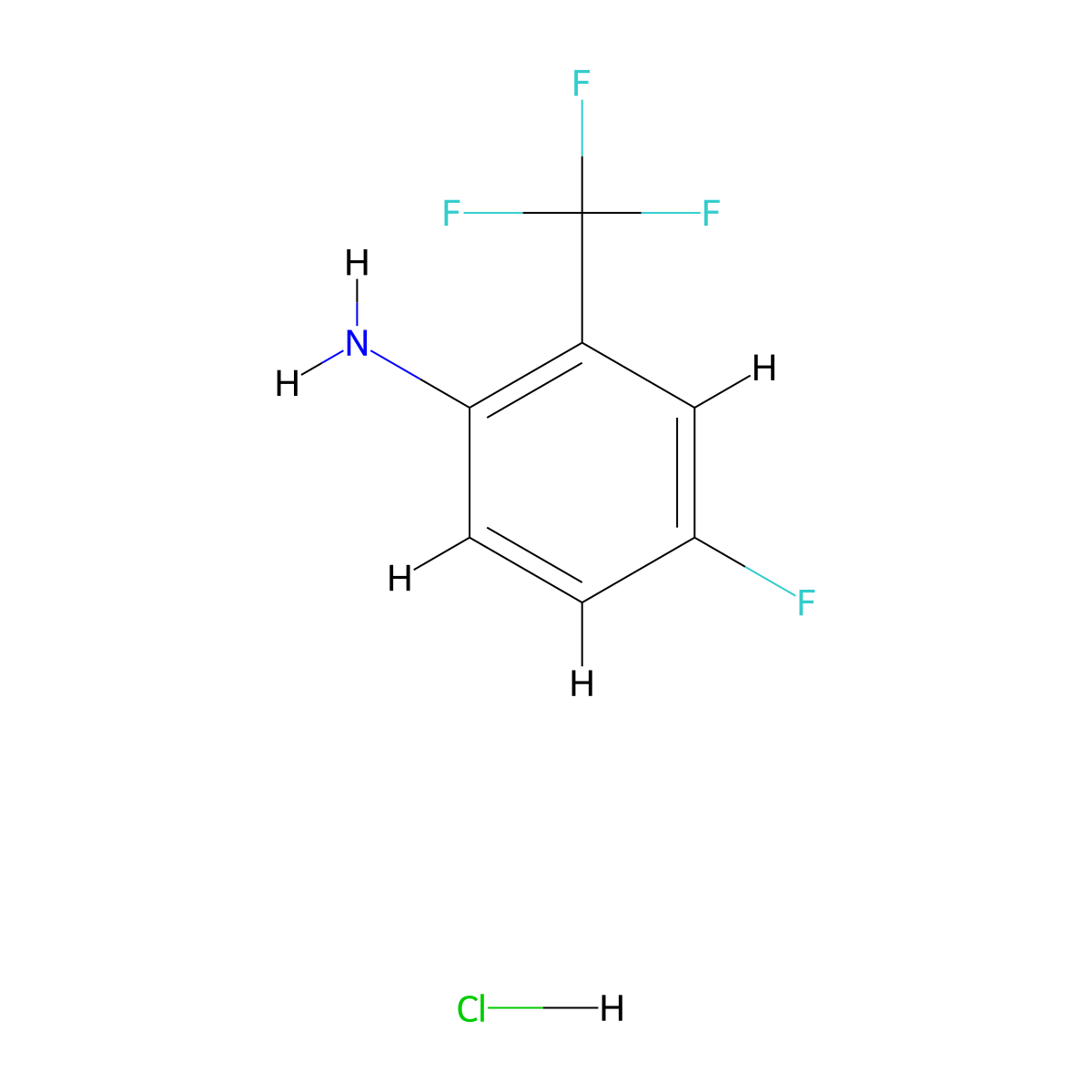 4-Fluoro-2-(trifluoromethyl)aniline hydrochloride molecular structure, CAS 139291-82-0