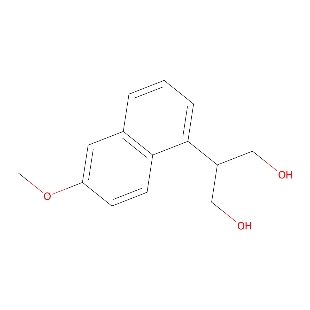 2-(6-Methoxynaphthalen-1-YL)propane-1,3-diol molecular structure, CAS 139293-28-0